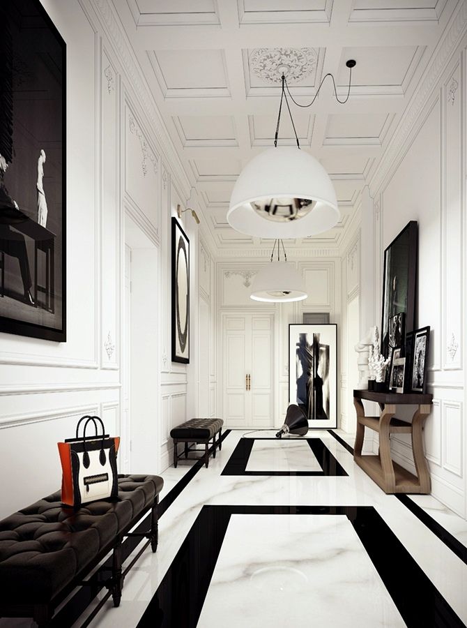 black white floor