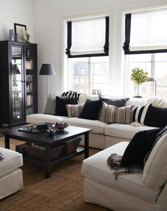 black window treatments